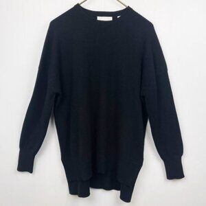 EVERYBODY & EVERYONE wool and cashmere blend black crew neck sweater 12